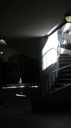 Train station stairs