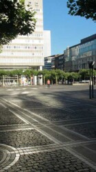 Empty plaza in the morning