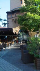 Green outdoor seating